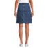 Women's Soft Denim Mid Rise Button Through Above the Knee Skirt, Back