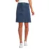 Women's Soft Denim Mid Rise Button Through Above the Knee Skirt, Front