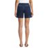 Women's Soft Denim High Rise 7" Pleated Trouser Shorts, Back