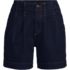 Women's Soft Denim High Rise 7" Pleated Trouser Shorts, Front