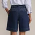 Women's Soft Denim High Rise 7" Pleated Trouser Shorts, Back