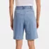 Women's Soft Denim High Rise 7" Pleated Trouser Shorts, Back