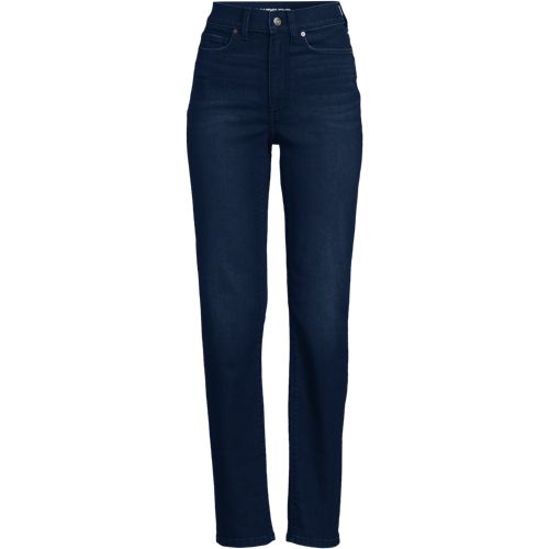 Rail Straight Leg Jeans, High Waisted, Women, size: 20, plus, Blue, by Lands' End