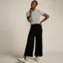 Women's Denim High Rise Patch Pocket Extra Wide Leg Crop Jeans, alternative image