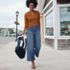 Women's Recover Denim High Rise Patch Pocket Extra Wide Leg Crop Jeans, alternative image