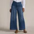 Women's Recover Denim High Rise Patch Pocket Extra Wide Leg Crop Jeans, Front