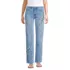 Women's Soft Denim Mid Rise Relaxed Straight Leg Embroidered Jeans, Front