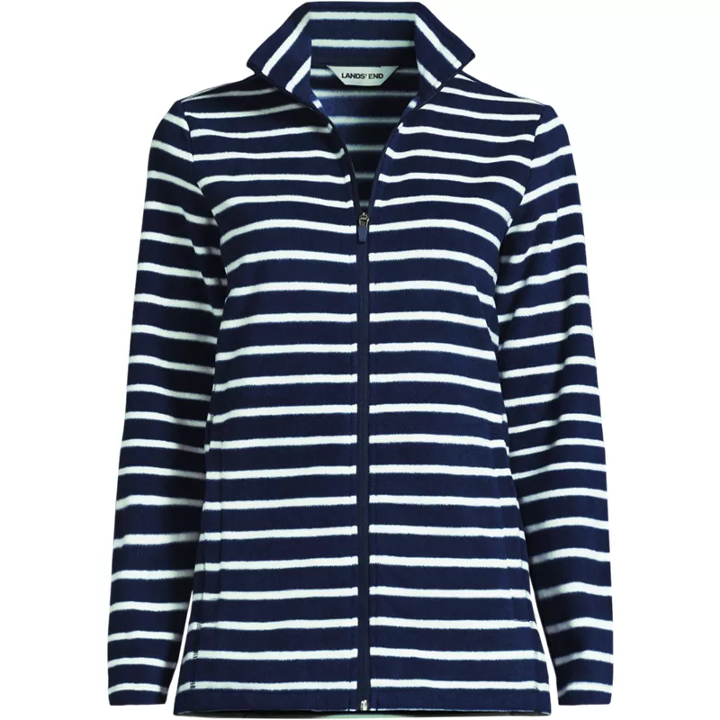 Women's Plus Size Anyweather Fleece Full Zip Print Jacket, Front