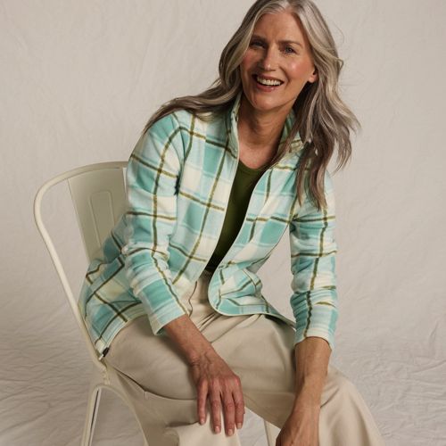 Women's Anyweather Fleece Full Zip Print Jacket, alternative image