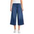 Women's Denim Mid Rise Wide Leg Culotte Jeans, Front