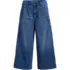 Women's Denim Mid Rise Wide Leg Culotte Jeans, Front