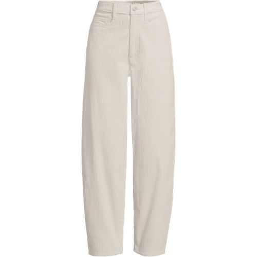 Women's Corduroy High Rise Barrel Leg Ankle Pants, Front