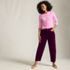 Women's Corduroy High Rise Barrel Leg Ankle Pants, alternative image