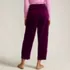 Women's Corduroy High Rise Barrel Leg Ankle Pants, Back