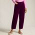 Women's Corduroy High Rise Barrel Leg Ankle Pants, Front