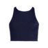 Women's Laser Cut Embroidered High Neck Lace Up Back Midkini Top, Front