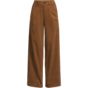 Women's Corduroy High Rise Wide Leg Top Stitch Trousers