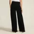 Women's Corduroy High Rise Wide Leg Top Stitch Trousers, Back