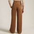 Women's Corduroy High Rise Wide Leg Top Stitch Trousers, Back