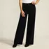 Women's Corduroy High Rise Wide Leg Top Stitch Trousers, Front