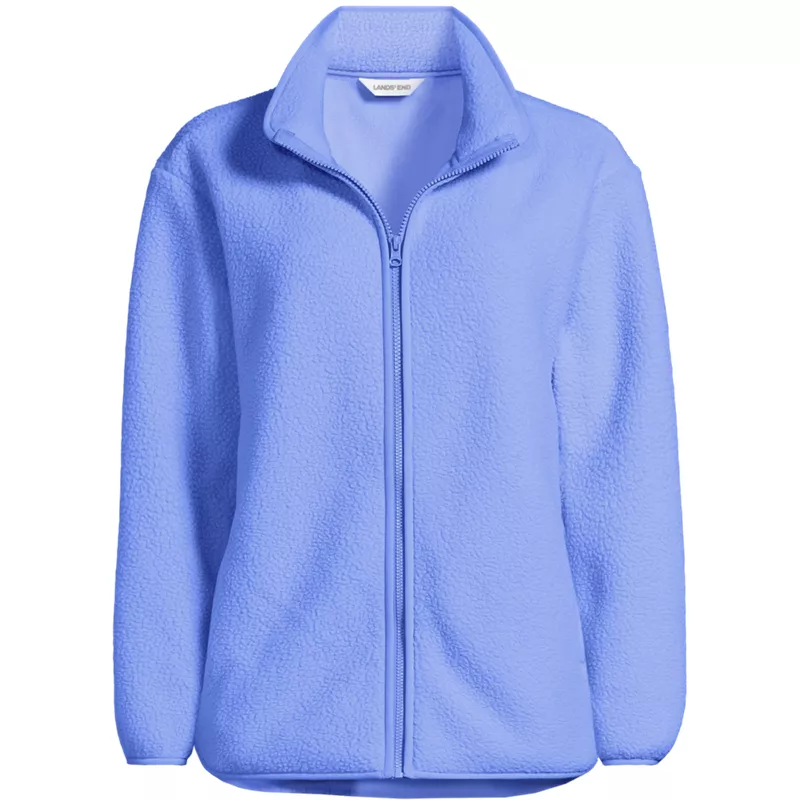 Women's Petite Cozy Sherpa Full Zip Fleece Jacket, Front