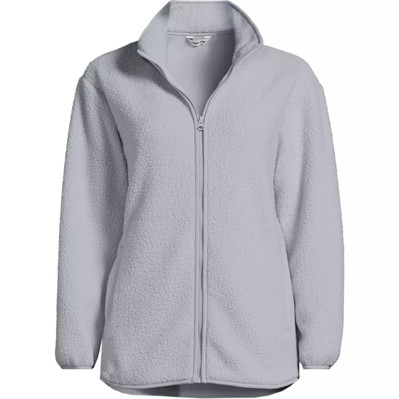 Women's Cozy Sherpa Full Zip Fleece Jacket, Front