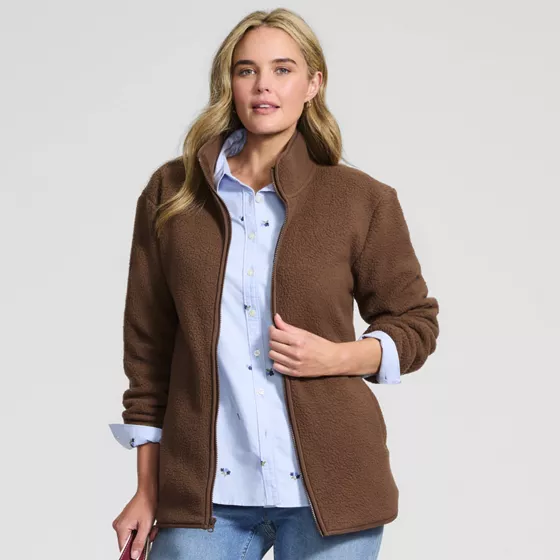Women's Cozy Sherpa Full Zip Fleece Jacket - primary