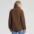 Women's Cozy Sherpa Full Zip Fleece Jacket, Back