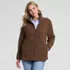 Women's Cozy Sherpa Full Zip Fleece Jacket, Front