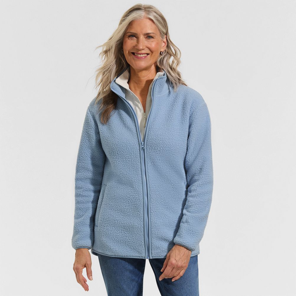 Women's Cozy Sherpa Full Zip Fleece Jacket | Lands' End