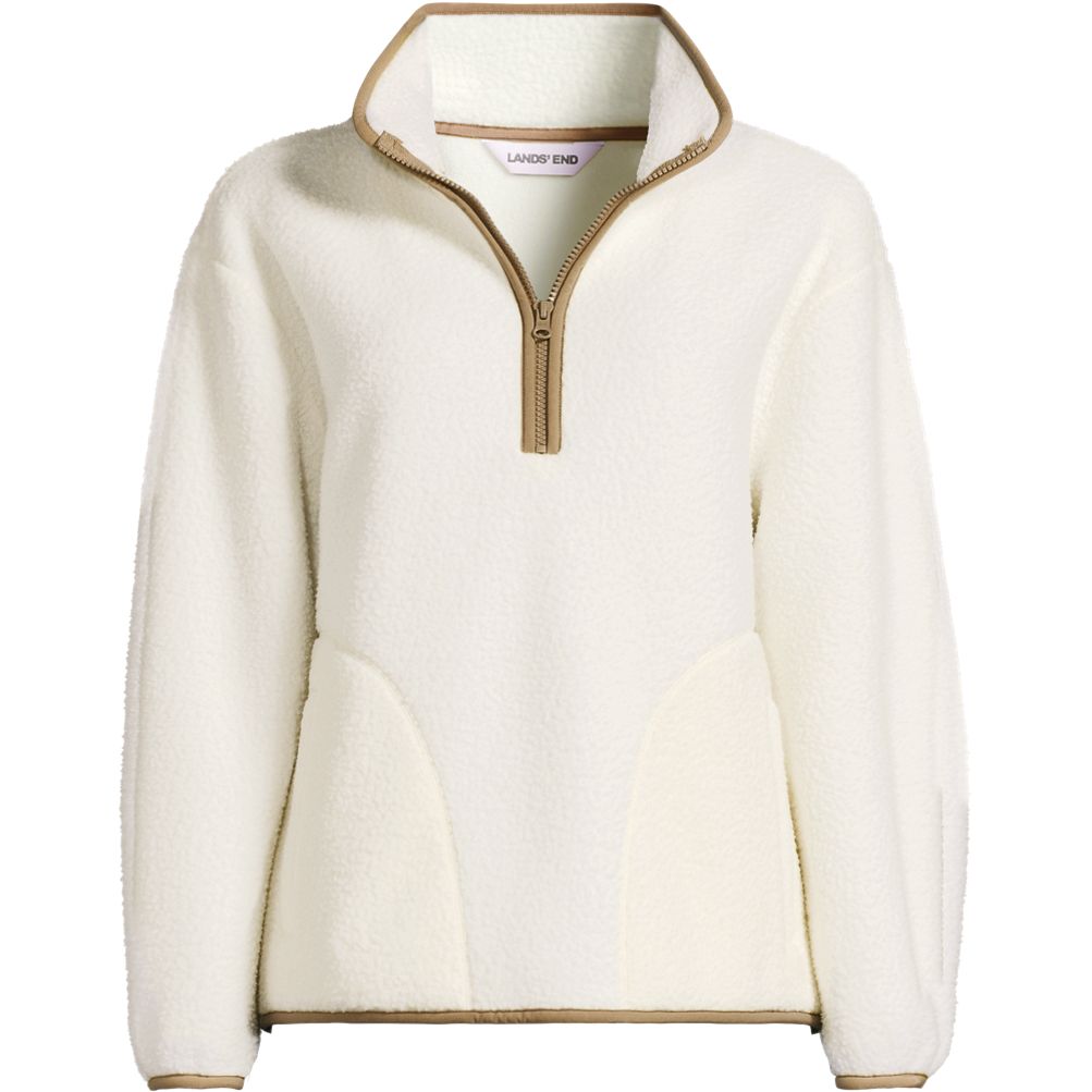 Women's Half Zip Cozy Sherpa Fleece Pullover | Lands' End