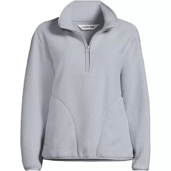 Women's Half Zip Cozy Sherpa Fleece Pullover - primary