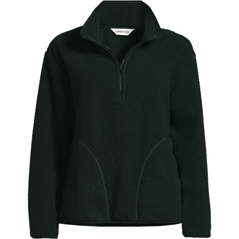 Women's Half Zip Cozy Sherpa Fleece Pullover, Front