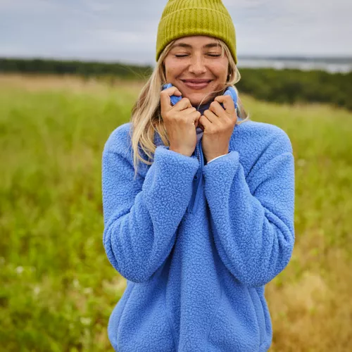 Women's Half Zip Cozy Sherpa Fleece Pullover | Lands' End
