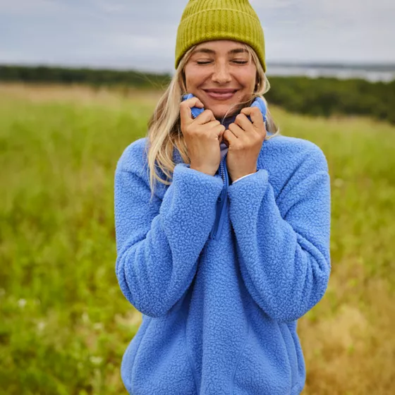 Women's Half Zip Cozy Sherpa Fleece Pullover - primary