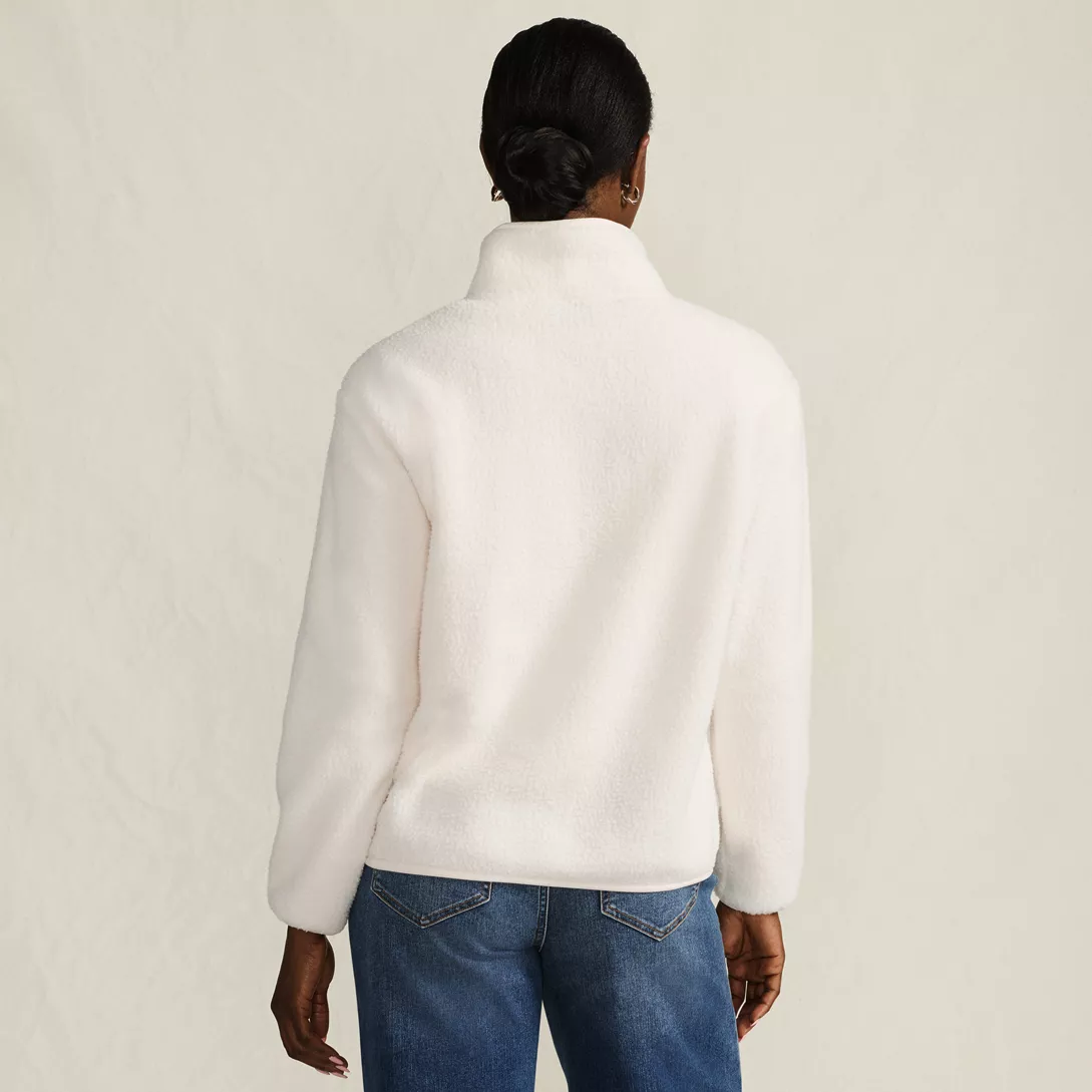 Women's Half Zip Cozy Sherpa Fleece Pullover