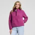 Women's Half Zip Cozy Sherpa Fleece Pullover, Front
