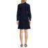 Women's Soft Denim Popover Long Sleeve Shirt Dress, Back