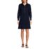 Women's Soft Denim Popover Long Sleeve Shirt Dress, Front