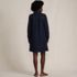 Women's Soft Denim Popover Long Sleeve Shirt Dress, Back