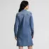 Women's Soft Denim Popover Long Sleeve Shirt Dress, Back