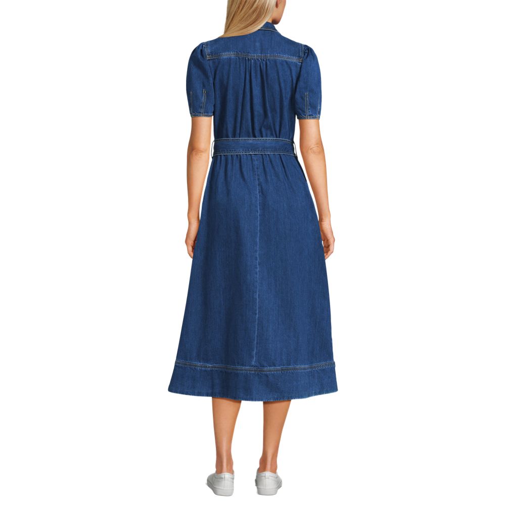 【美品】herliptoPuff Sleeve Midi Dress Denim Denim Wrap-effect Midi Dress..🖤 More details www.herlipto