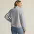 Women's Plus Size Half Zip Cozy Sherpa Fleece Pullover, Back