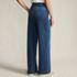 Women's Petite Soft Denim High Rise Wide Leg Top Stitch Trousers, Back