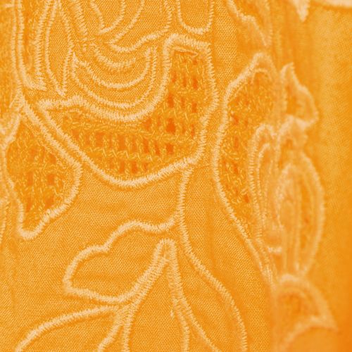 Women's Embroidered Poplin Button Front Dress with Godets, alternative image