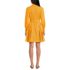 Women's Embroidered Poplin Button Front Dress with Godets, Back