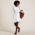 Women's Embroidered Poplin Button Front Dress with Godets, alternative image