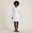 Women's Embroidered Poplin Button Front Dress with Godets, Front