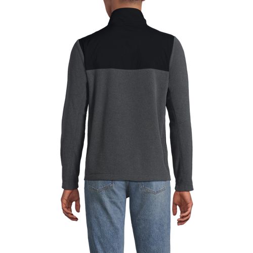  Lands' End Anyweather Colorblock Fleece-pullover Mit Reißverschluss, Herren, Größe:44-46 Regular, Schwarz, Polyester, By Lands' End 