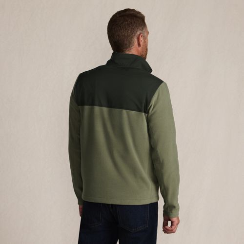  Lands' End Anyweather Colorblock Fleece-pullover Mit Reißverschluss, Herren, Größe:44-46 Regular, Grün, Polyester, By Lands' End 